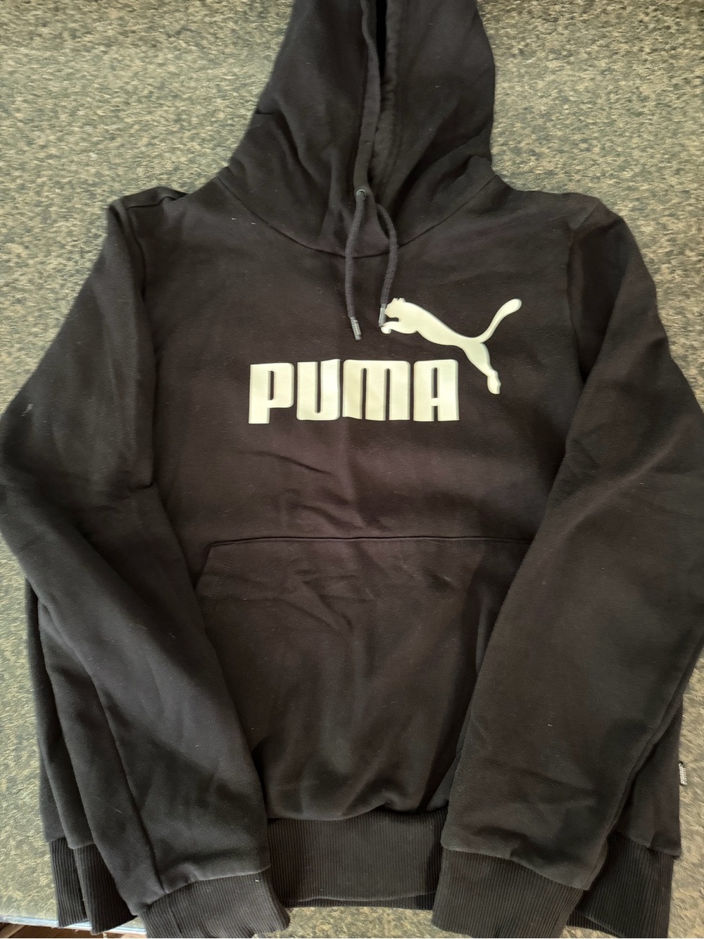 ⭐️Puma Black Hoodie with White Logo